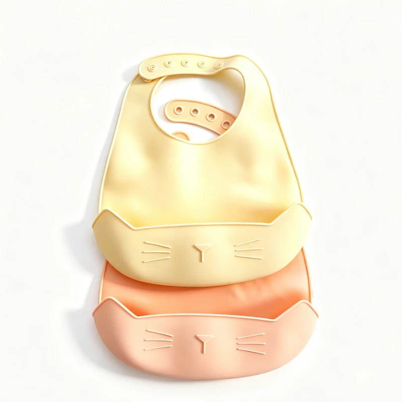 Custom Silicone Baby Bib for Infant Feeding3
