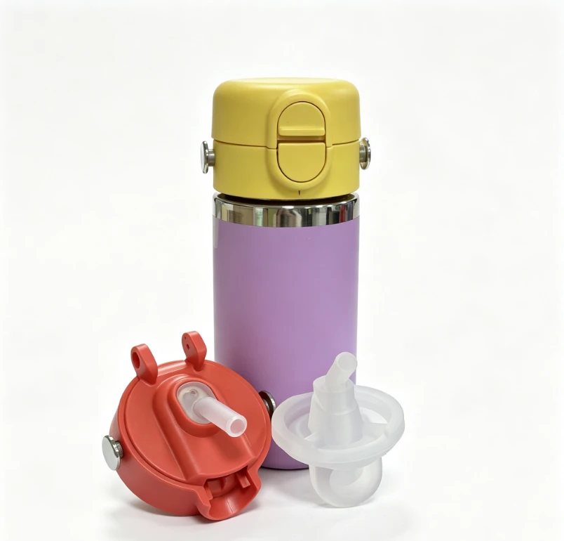 Botella de agua infantil personalizada con boquilla de silicona para sorber (4)