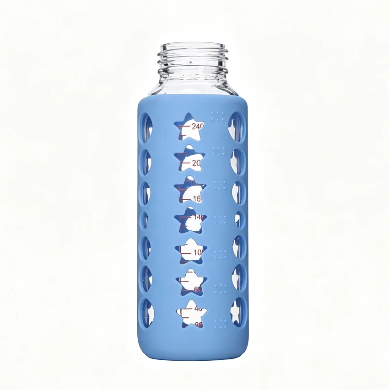 Hollow Glass Baby Bottle Silicone Sleeve（3）