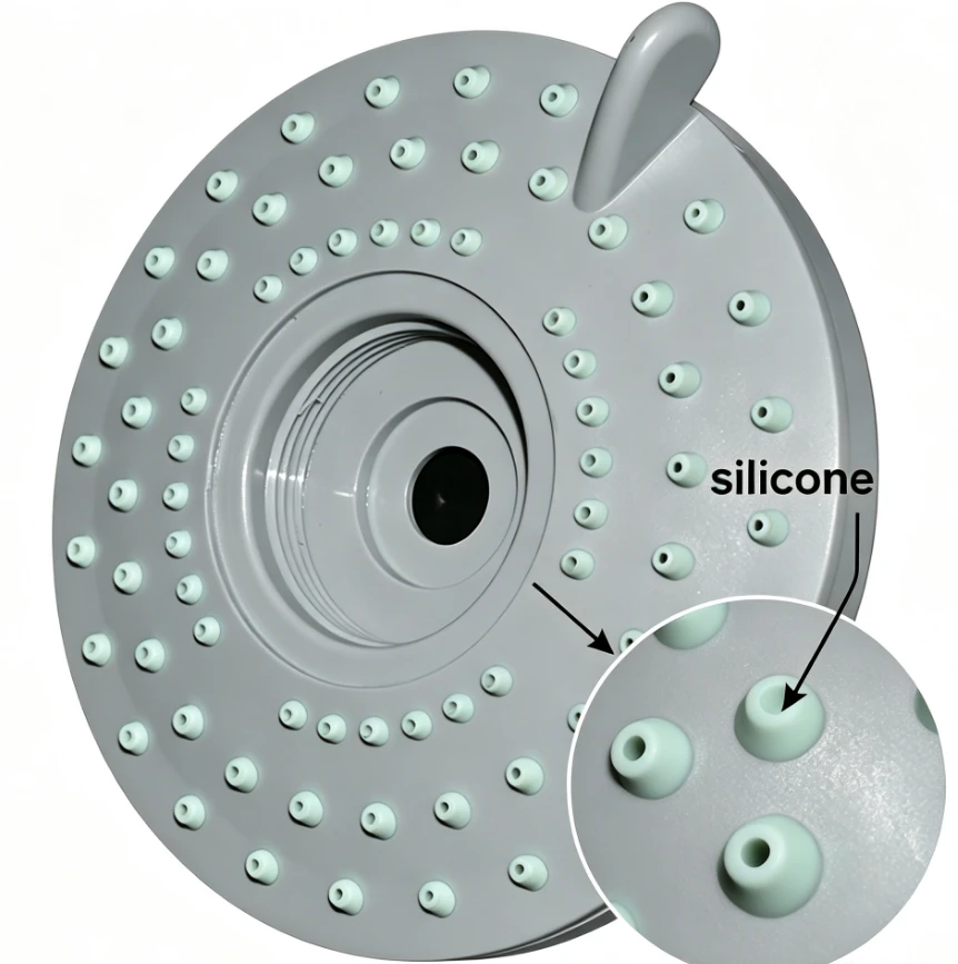 LSR Overmolding Shower Head Nozzle Bathroom
