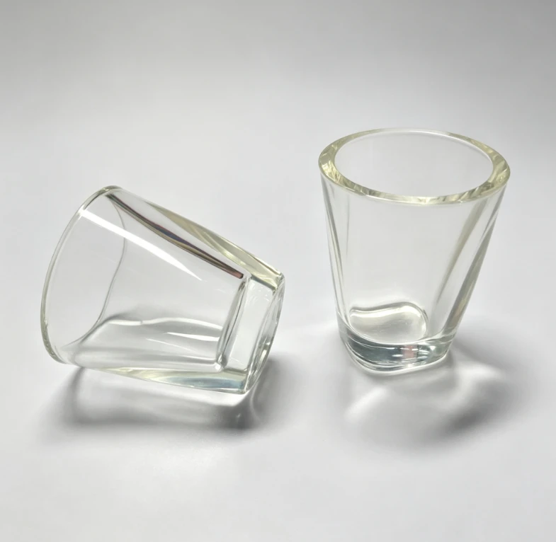 Vaso de chupito de silicona de alta transparencia, cónico, para licores y vino (1)